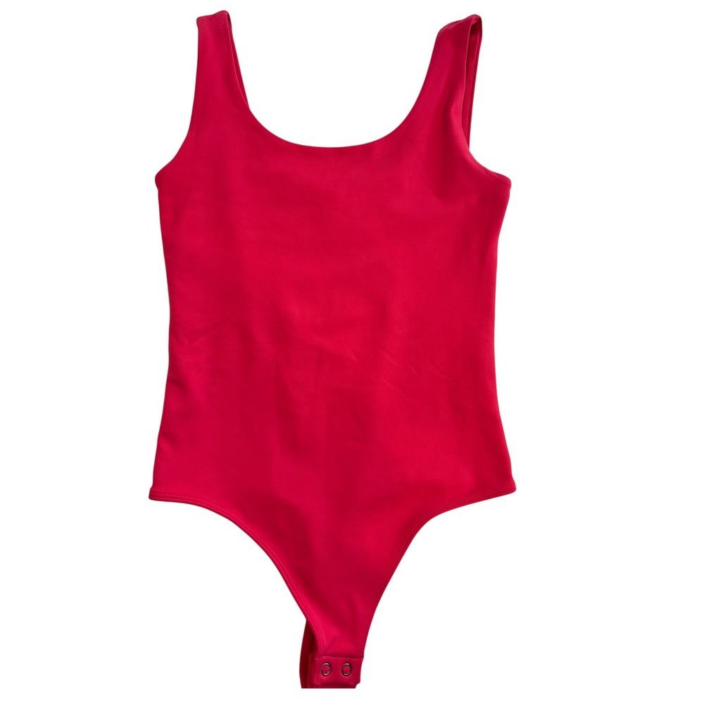Express‎ Women's Pink Sleeveless Scoop Neck Thong Body Contour Bodysuit XS
